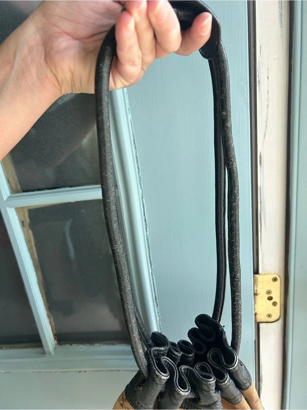 Vintage 70’s Mont Abur Handcrafted Leather Suede Boho Slouchy Hobo Purse Bag